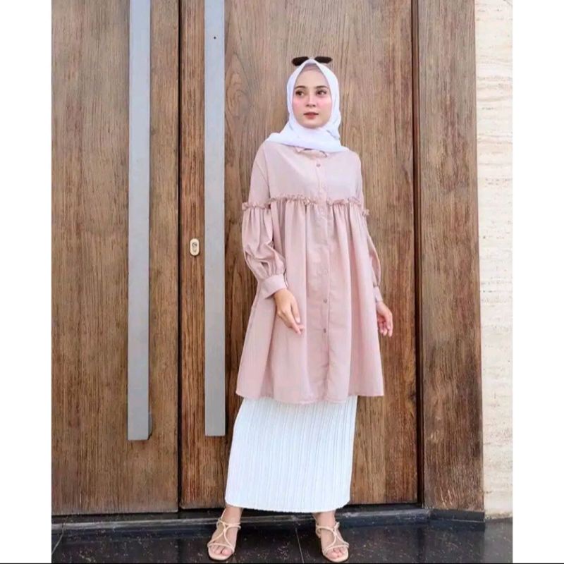 RUFFLE TUNIK/tunik wanita/terbaru/termurah dan terlaris