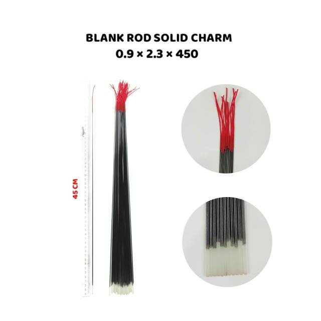 FIBER UJUNG BLANK ROD SOLID CHARM 0.9x2.3x450