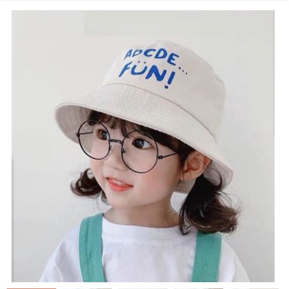 (HZ) TOPI BUCKET FASHION HAT ANAK MOTIF HURUF - TOPI ANAK UNISEX MOTIF ABCDE FUN