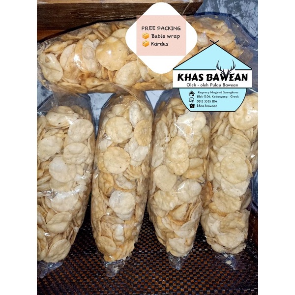 Pempek kering KHAS BAWEAN (keripik olahan ikan) - kemasan selaed