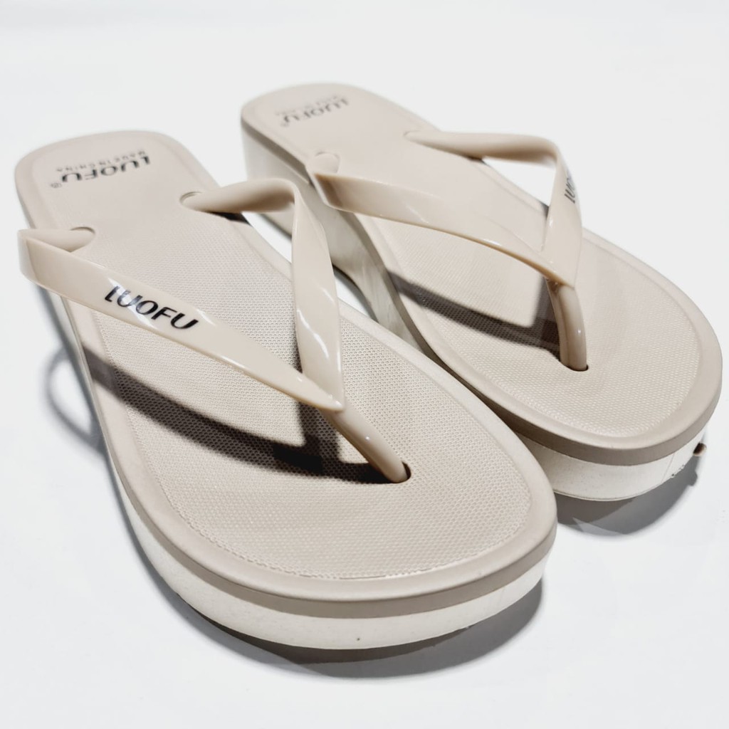 jelly sandal jepit wanita luofu import sendal cewek karet F2268BW