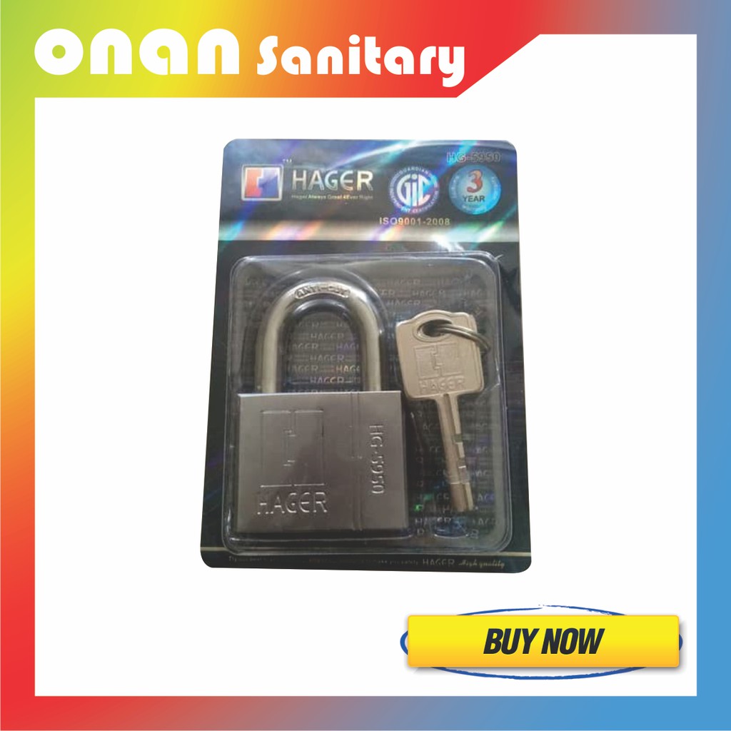 Hager Gembok  Lock Standard 50mm HG-5950