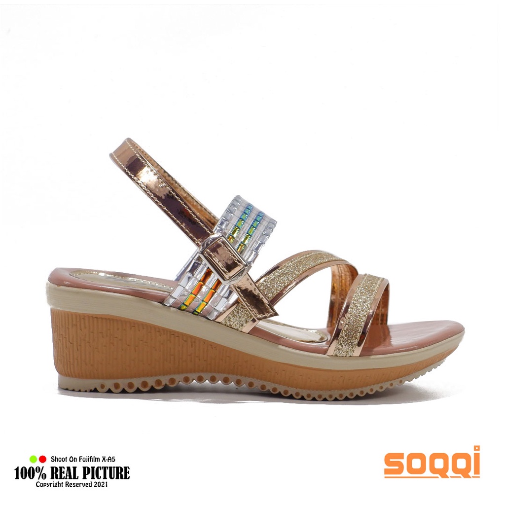 Sendal anak cewek tali belakang wedges hak rata original sandal anak-anak perempuan tinggi 3 cm model casual pesta untuk lebaran branded terbaru Morichi AT03 promo cod keren murah 26-35