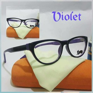 kacamata bosiyan ungu + lensa anti radiasi