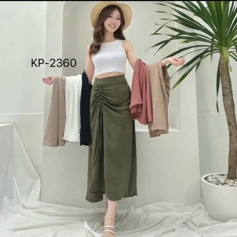 Josep skirt Linen Crinkle Airflow | Rok Serut Instan | Korean Skirt