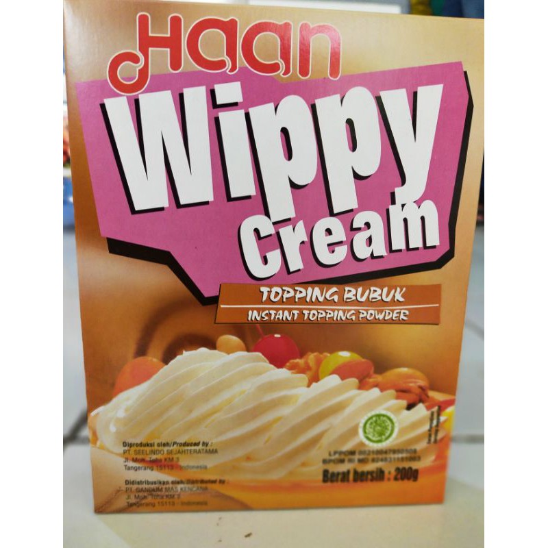 

wippy cream haan 200 gr