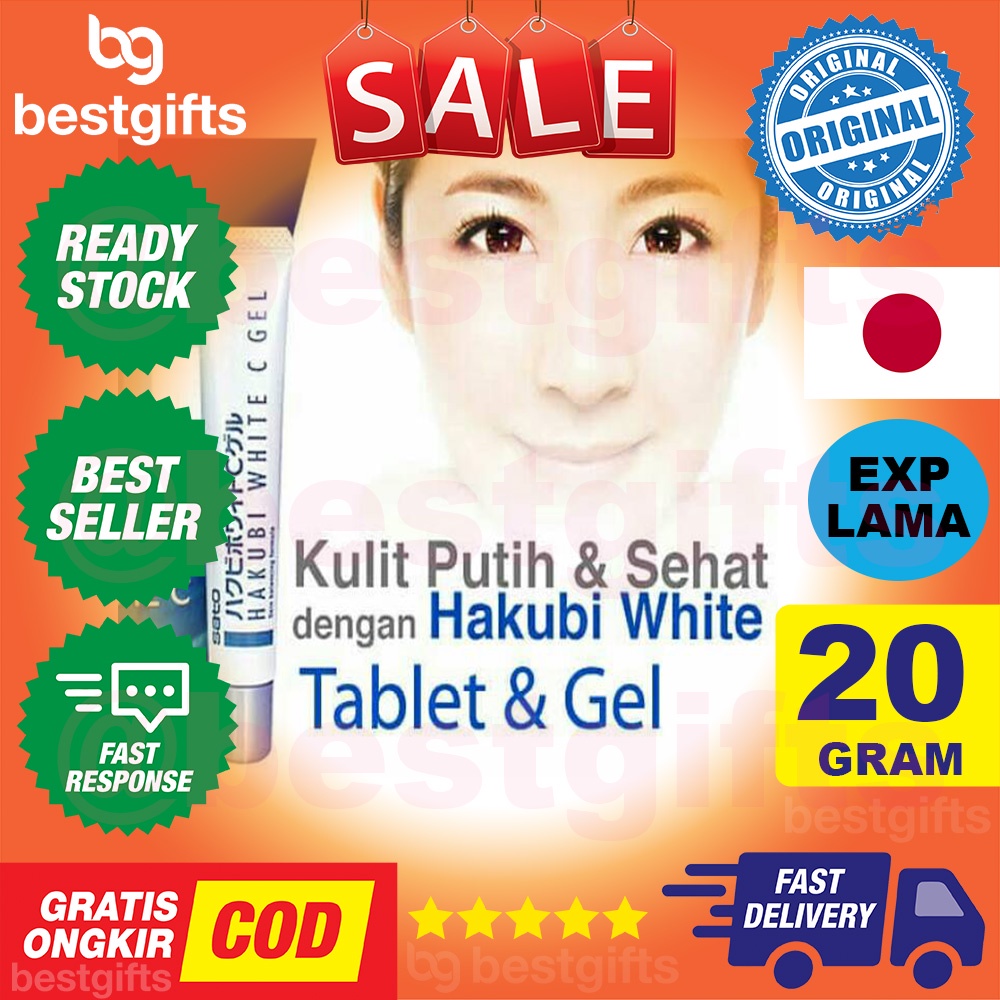 HAKUBI WHITE C GEL BY SATO CREAM PEMUTIH 20 GRAM