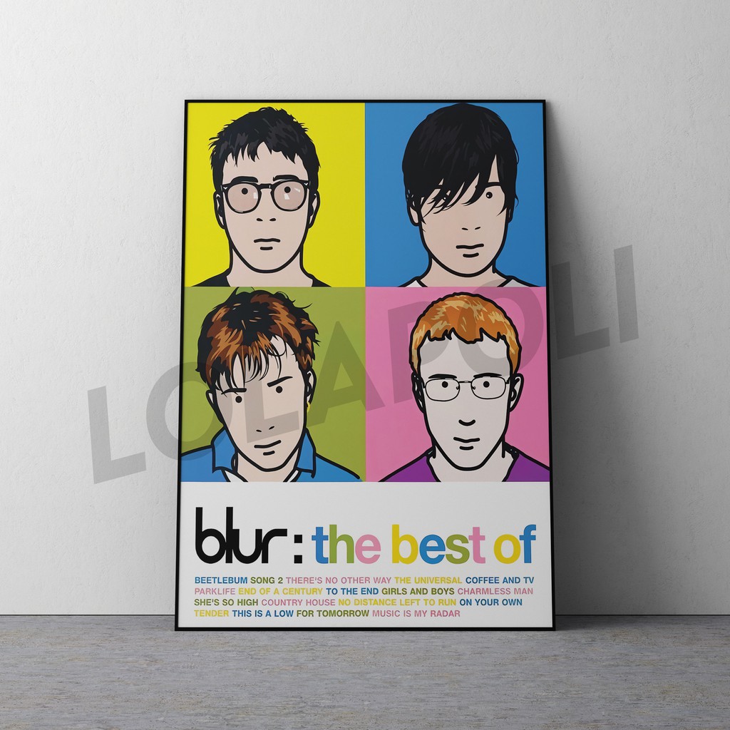 Hiasan Dinding Poster Kayu - Band Blur: The Best of