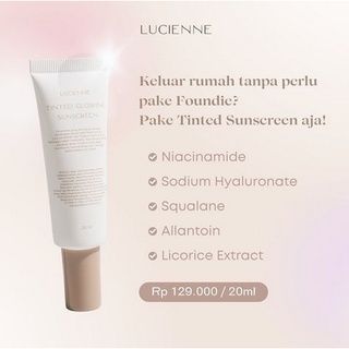 Jual FREE GIFT - LUCIENNE tinted glowing sunscreen kemasan baru ungu ...