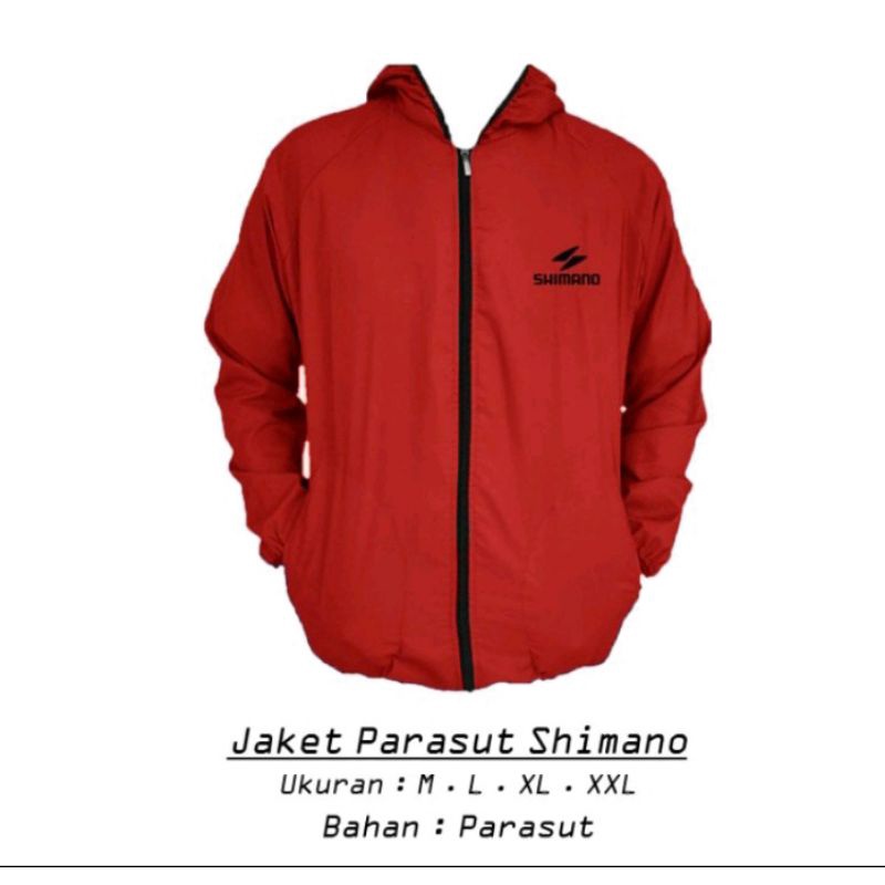 jaket parasut shimano jaket olahraga bersepeda joging lari gym mancing