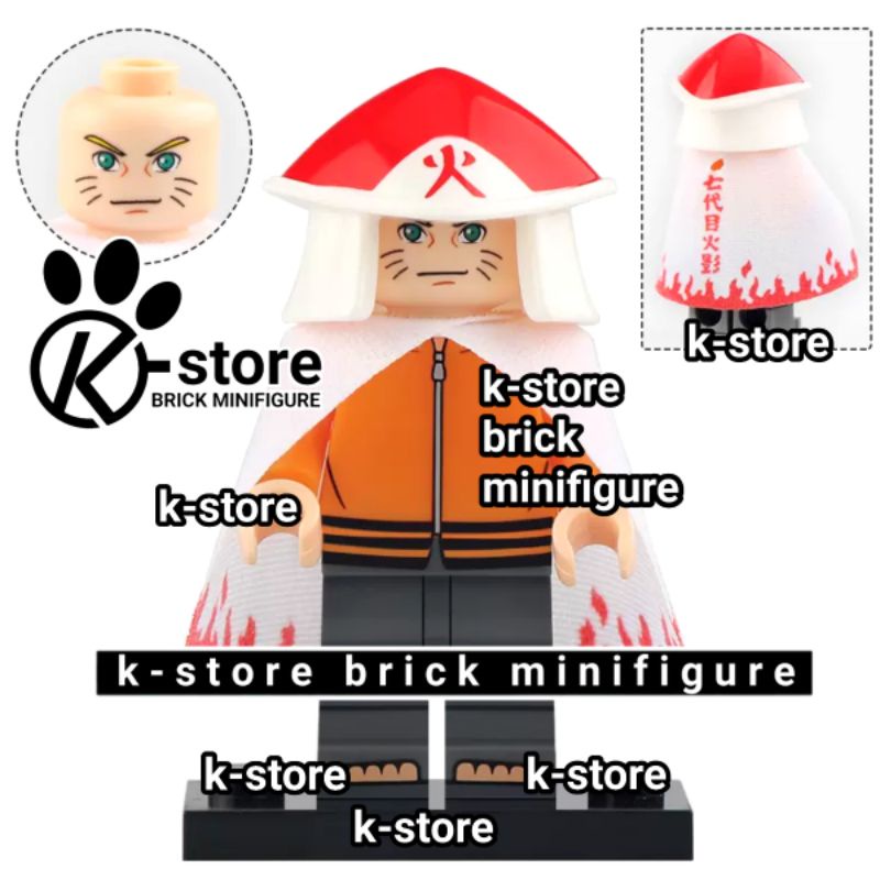 lego naruto hokage 7 naruto uzumaki minifigure