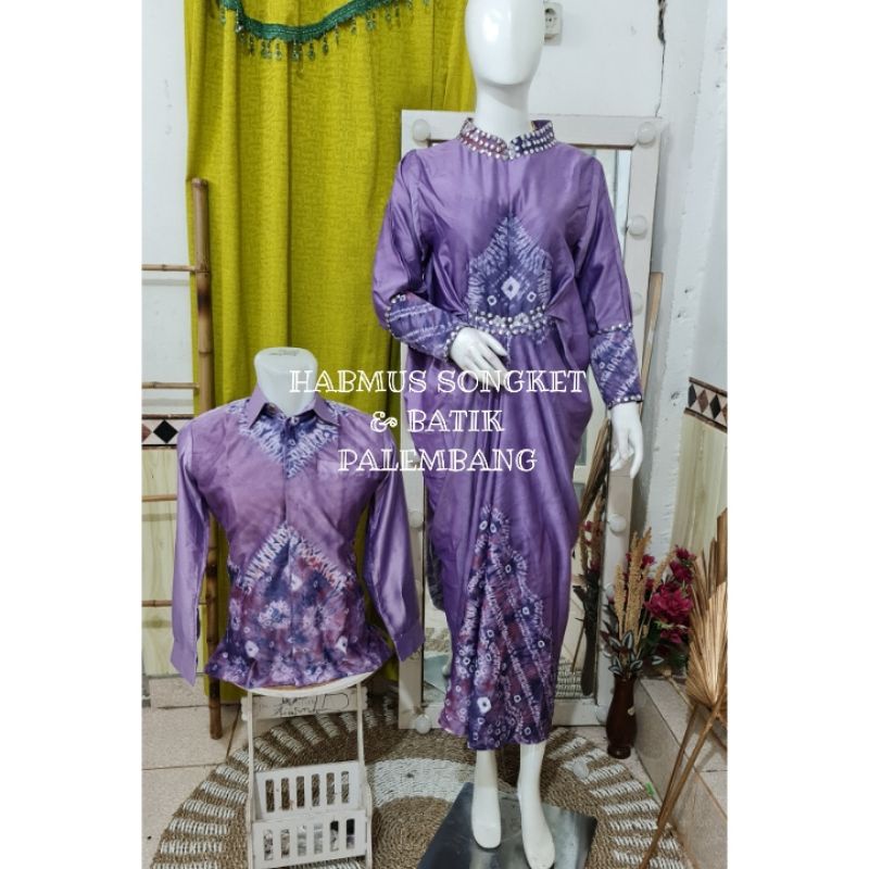 COUPLE DRES KAFTAN JUMPUTAN PALEMBANG ORIGINAL