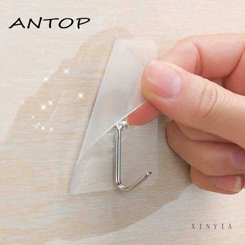 1 Piece Set Round Transparent Sticky Hook Waterproof Strong Sticky Hook Kitchen Bathroom Heavy Load ANTOP