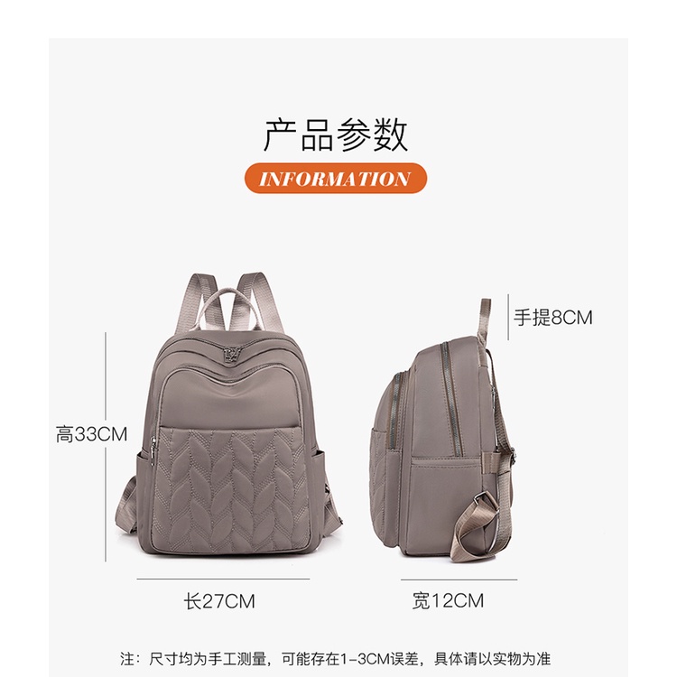 import Ransel wanita tas beg belakang perempuan beg sandang Cloth backpack beg galas women tas Ransel Ladies fashion kualitas baik 1298