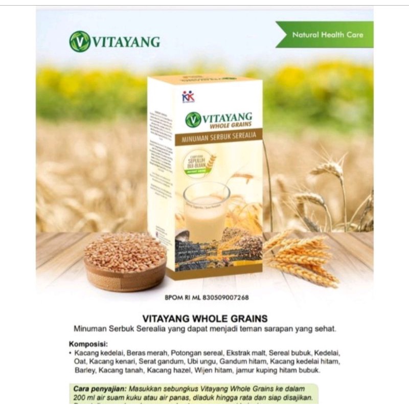 

Vitayang Wholegrains menu sarapan sehat