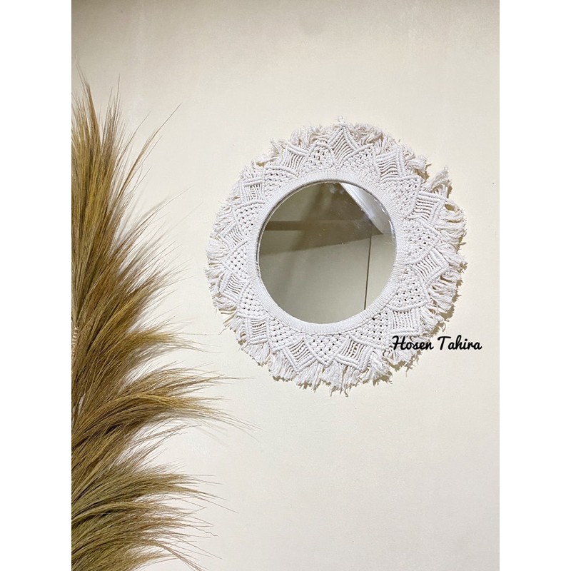 Juju Hat Dengan Cermin / Juju Kaca / Juju Makrame / Dekorasi Ruangan