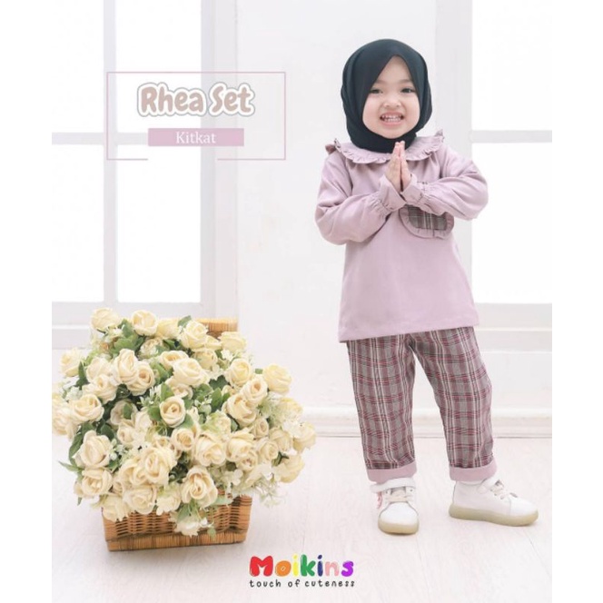 SETELAN ANAK PEREMPUAN 6-8 TAHUN/RHEA SET KIDS/SET ANAK TERBARU/BAHAN KATUN/FAR MOSLEMSTORE
