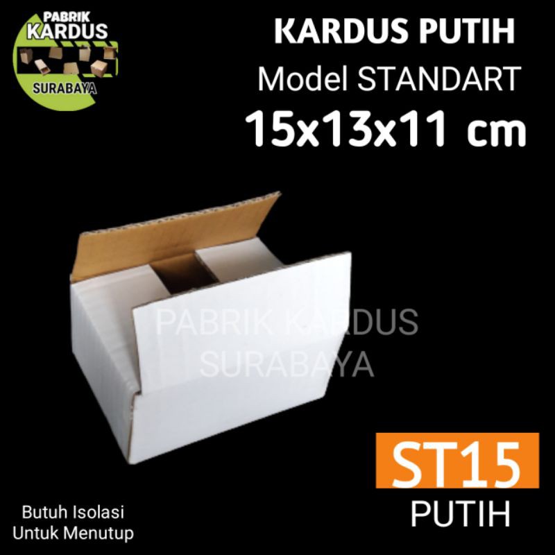 

KOTAK ST-15 PUTIH KARDUS KARTON BOX DUS PACKING AKSESORIS CORRUGATED
