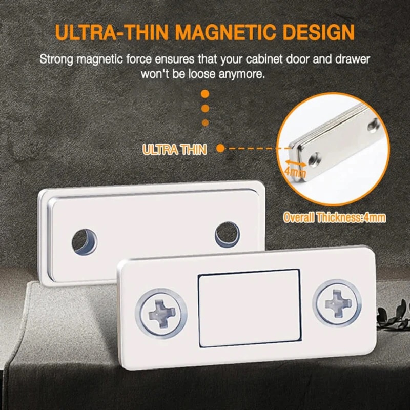 Penutup pintu lemari magnet / Magnet pintu lemari laci Catches Magnet / Magnetic Door Closer Stopper - 1 set