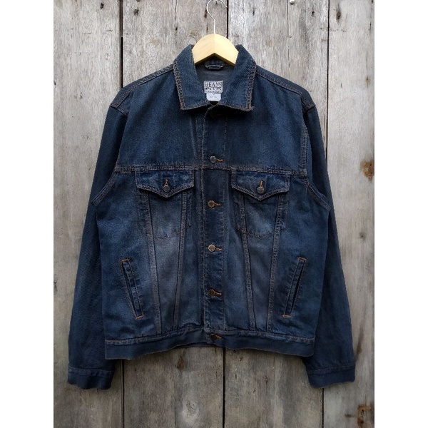 jaket jeans trucker denim size M second preloved