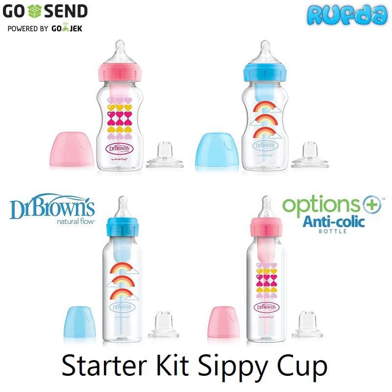 Dr Brown's Starter Kit Sippy Cup Options+ Plus Training Dr Browns DrBrowns