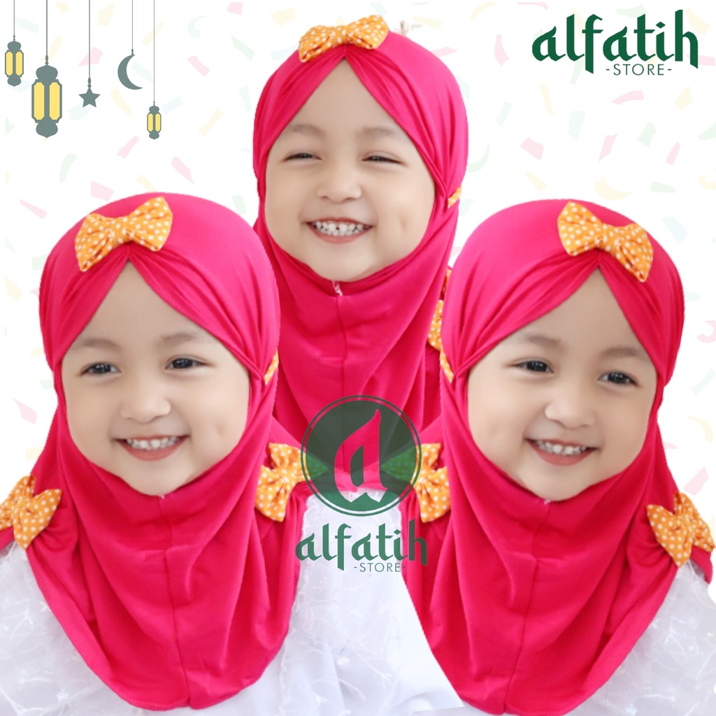 ALFATIH STORE / HIJABA ANAK CALISTA CUTE VARIASI PITA / JILBAB ANAK MURAH /HIJAB ANAK / BERGO ANAK / Kerudung Anak Jilbab Hijab Anak Bayi Perempuan / pastan baby / hijab anak / Jilbab Anak bayi Usia 0-3 Tahun Bahan Jersey Premium Nyaman Di Pakai