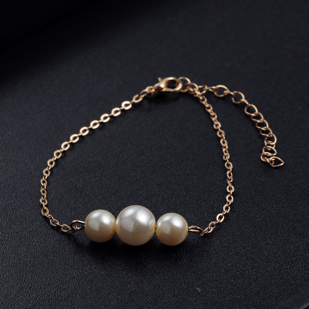 Hu Hu Hu Hu Hu Alat Bantu Pasang Kacamata♡ Gelang Rantai Mutiara Imitasi Adjustable Untuk Wanita