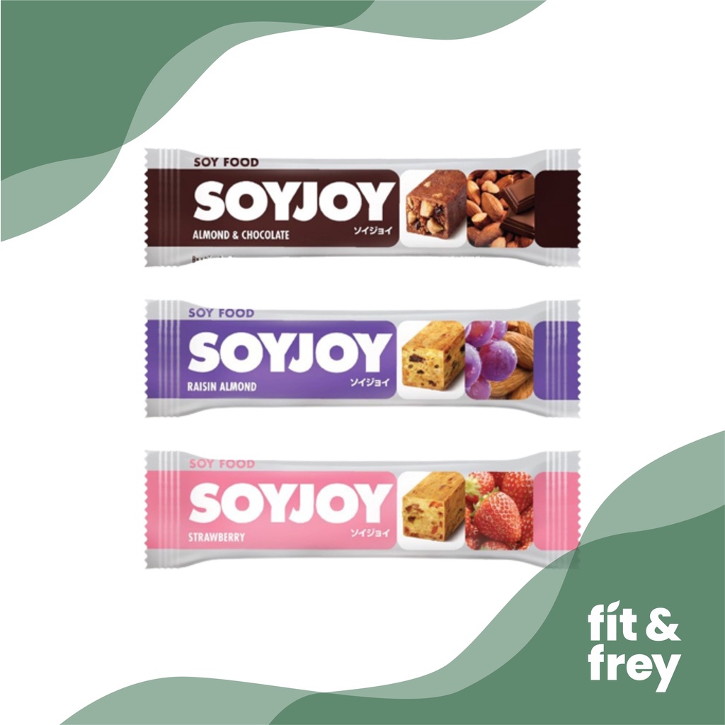 SOYJOY Snack Bar - Almond Chocolate / Raisin Almond / Strawberry / Danish Cheese - Cemilan Instan Sehat - Gluten Free - Soy Food Soylution