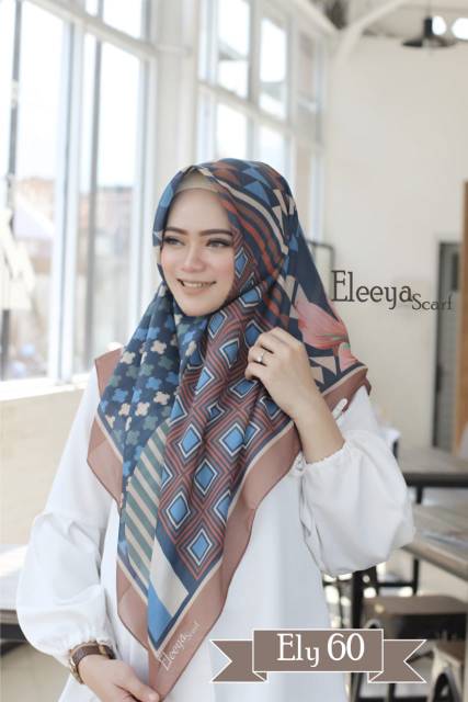 HIJAB SEGIEMPAT MOTIF ELY 60 II Eleeya Scarf