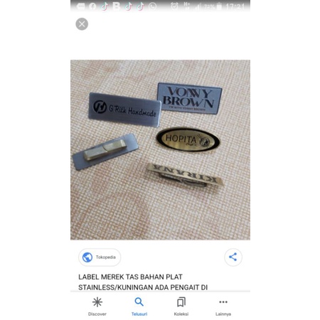 

label plat besi