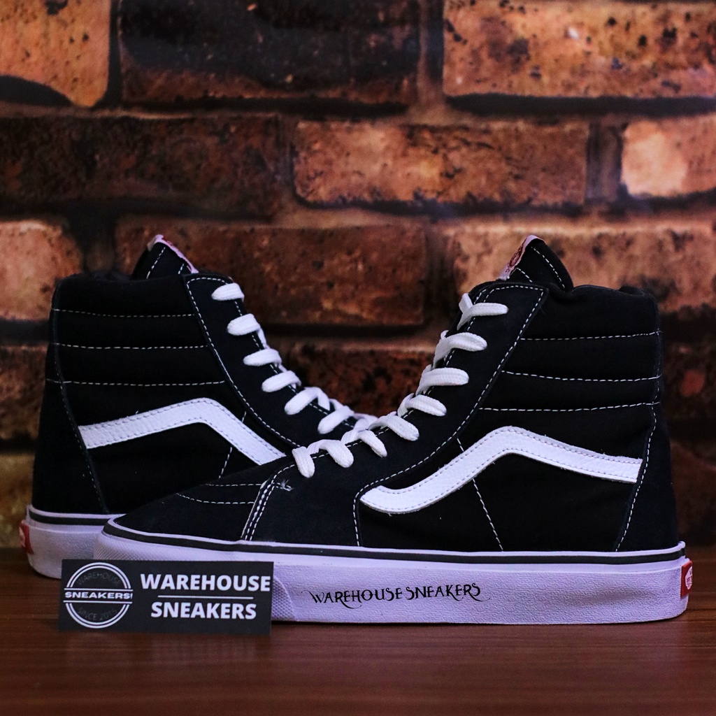 Sepatu Sk8 Classic High Black White Sepatu Sneakers SK8 Hitam Putih Tinggi