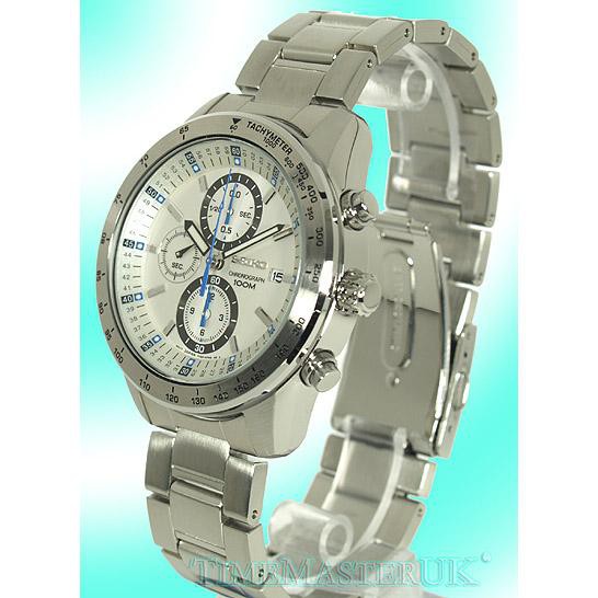 Seiko Quartz SNDB51P1 Chronograph White-Silver Dial | Jam Pria SNDB51