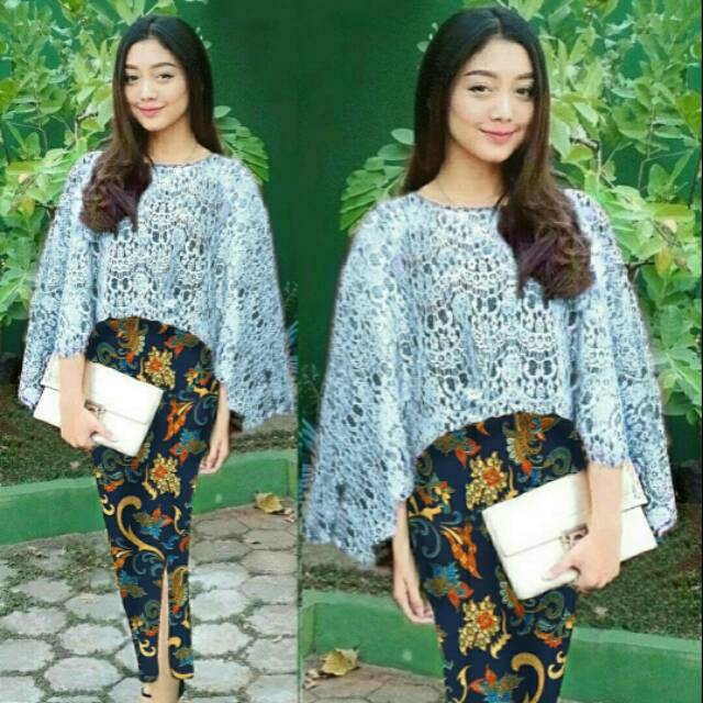 setelan vania biru a