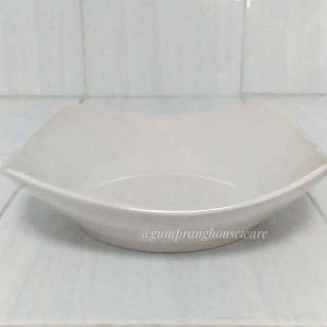 Mangkok kotak/mangkok putih gading/mangkok keramik