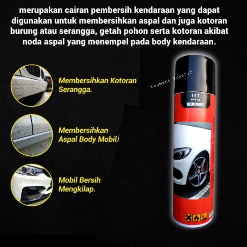 Tar &amp; bug remover MJ / Pembersih Noda Aspal/ Pembersih bekas stiker / Pembersih getah pohon