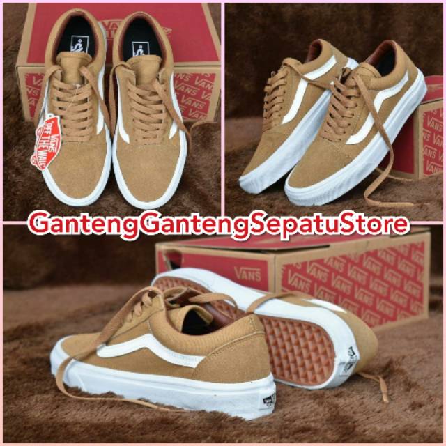 brown and white vans