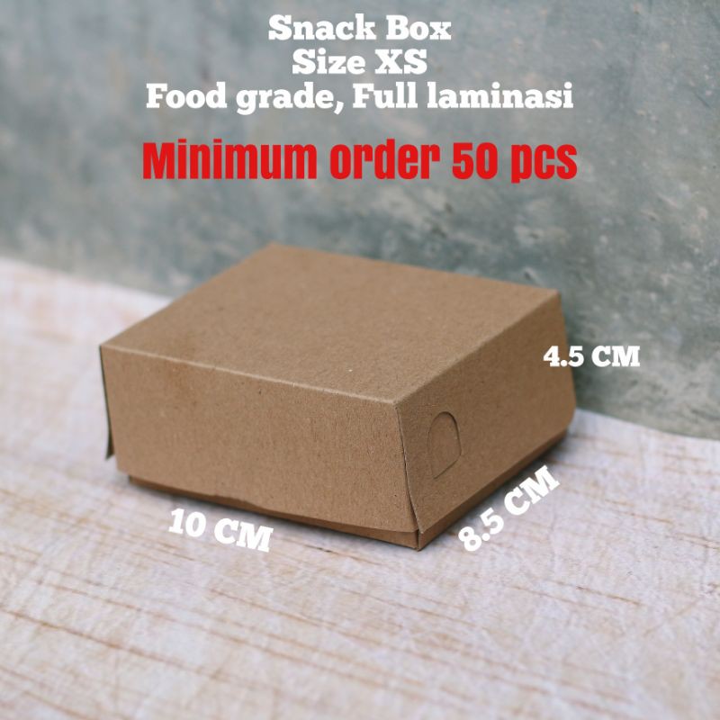 

BOX DUS SNACK KUE TAKOYAKI PAPER KRAFT FOOD GRADE SIZE XS