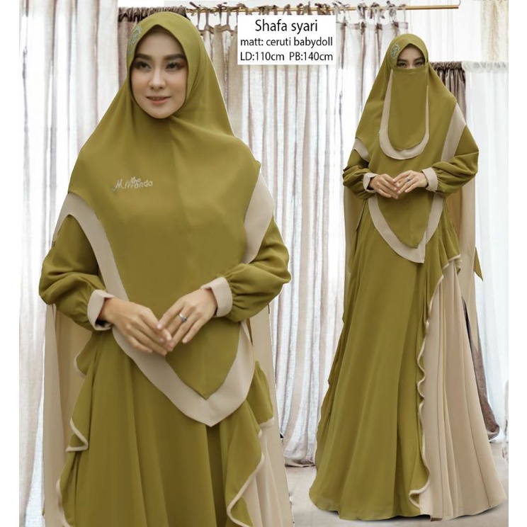 MP Shafa syari plus cadar lime