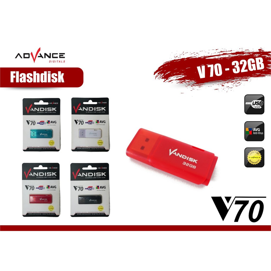 Flashdisk / FD Vandisk Advance V70-V60-V80 4G / 8G / 16G / 32G/ 8G otg