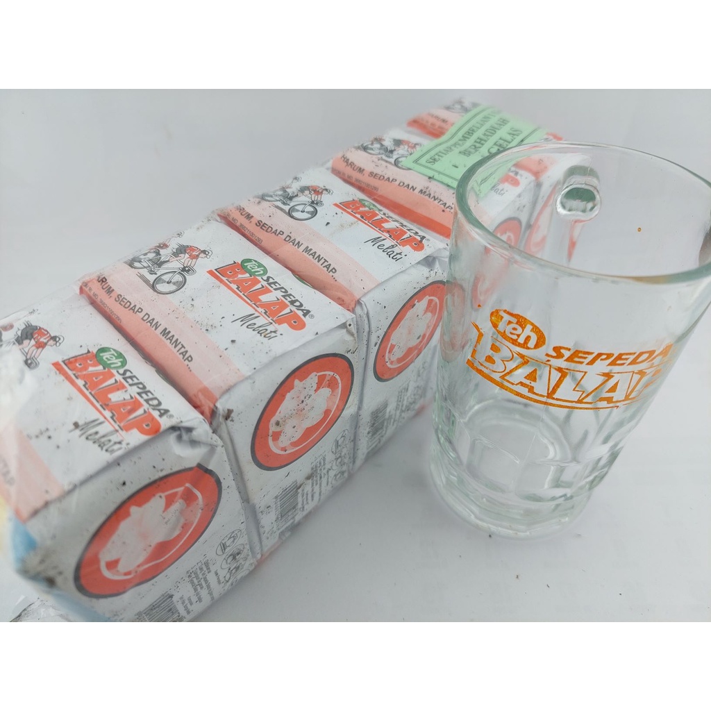 Teh Sepeda Balap Melati + GRATIS Gelas Gocek 1 Slop 10x35gr / Teh Tubruk / Teh Solo / Teh Termurah /