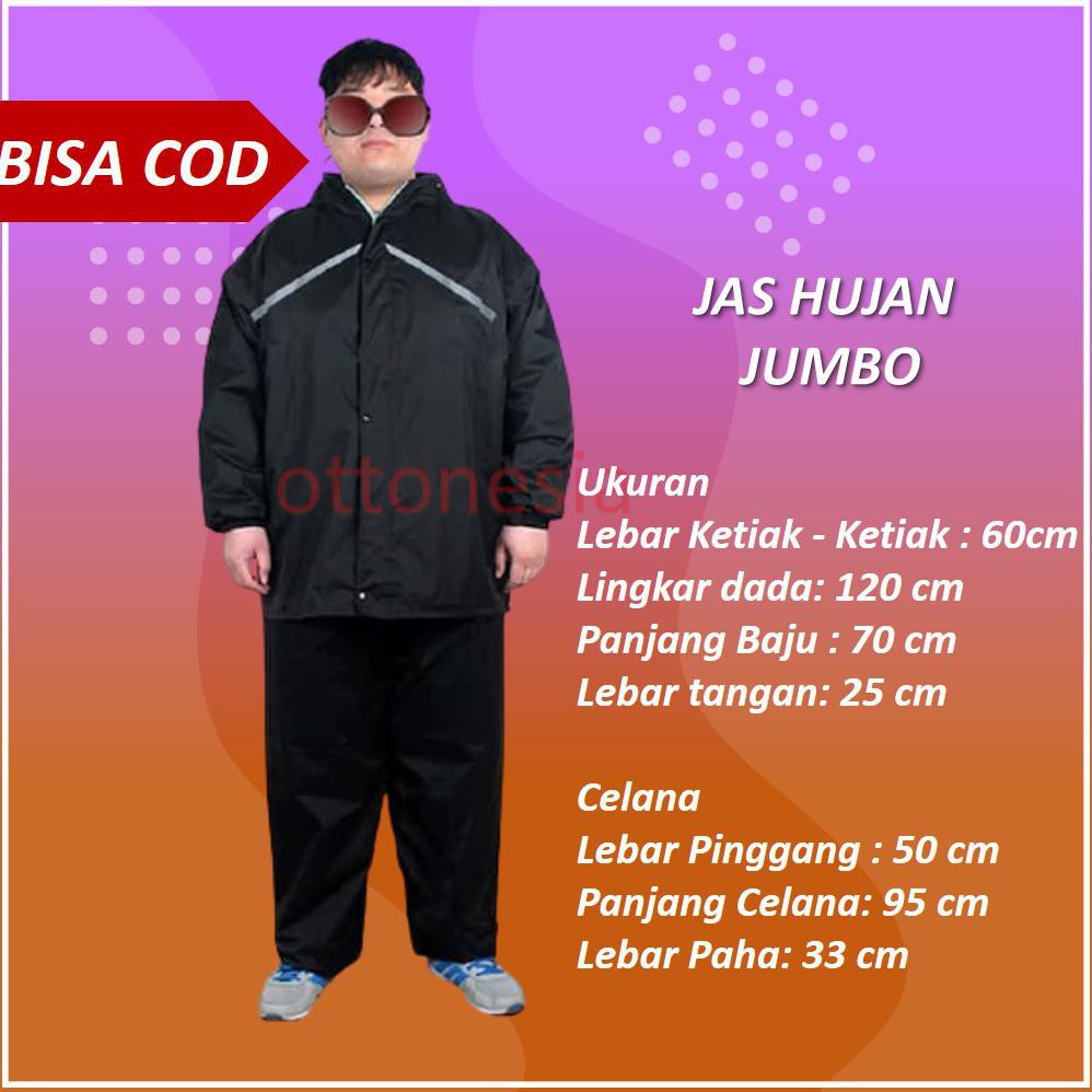 ♥️BISA COD♥️ Jas hujan PRIA WANITA MANTEL Setelan Jaket Celana Orang Gemuk Gendut JUMBO uk