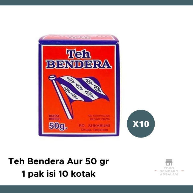 

teh bendera bubuk kotak 50 gr / teh bendera bubuk aur 1pak