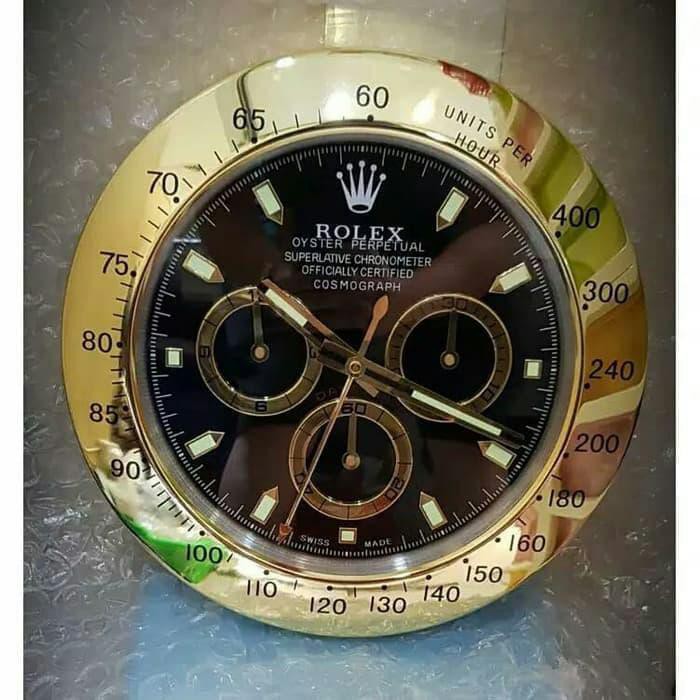 Jam Dinding Rolex Gold