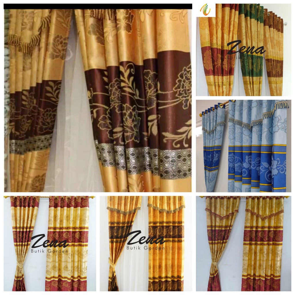 Gorden Jendela Minimalis  Batik  Prada Gorden Motif Batik  