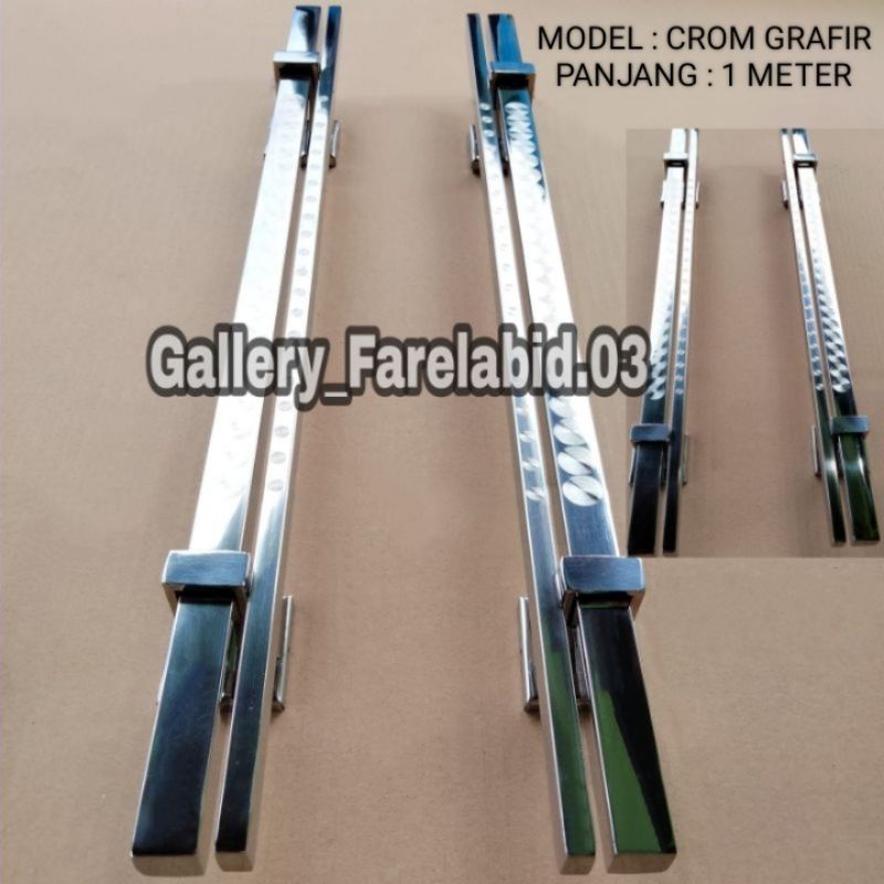 1 Meter Handle Pintu Rumah Stainless Steel Grafir 100 Cm Gagang Pintu 80 Cm Pegangan Pintu Kupu Tarung Tarikan Minimalis