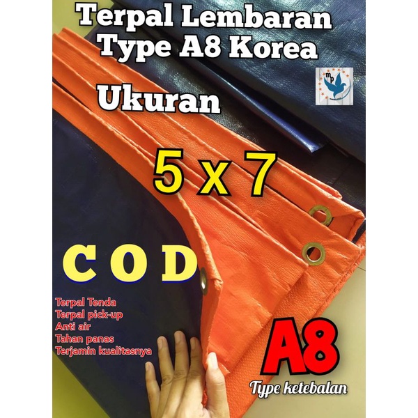 terpal 5x7 A8 lembaran terpal tenda terpal truk terpal waterproof terpal anti air terpal jemuran