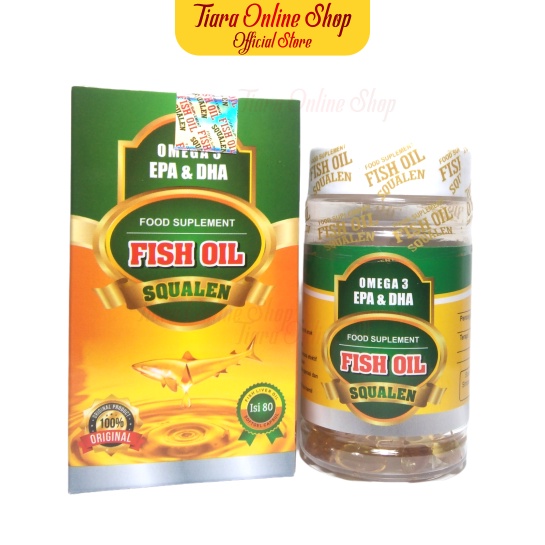Minyak Ikan Squalen | Omega 3 EPA dan DHA Isi 80 Kapsul