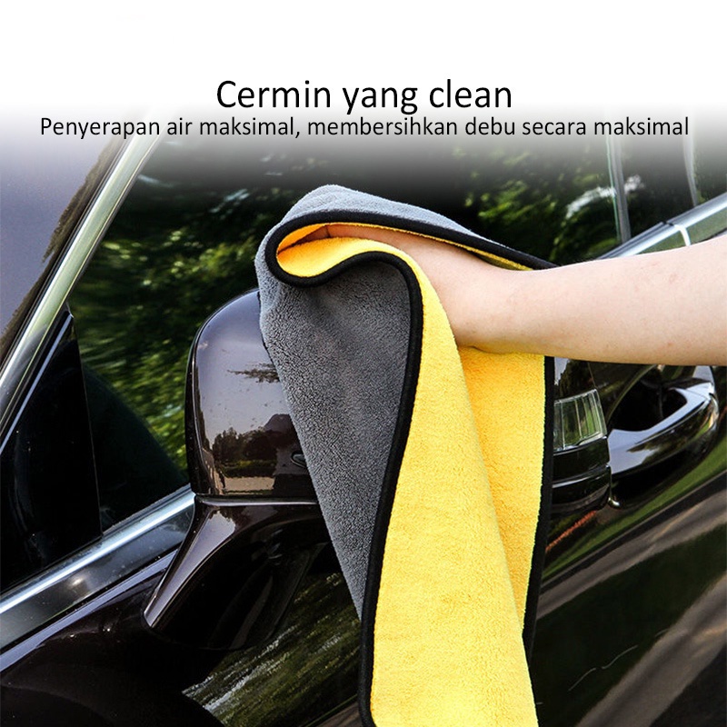 Kain Lap Microfiber Serbaguna 30X30Cm 2 Sisi Halus Multifungsi Kain Lap Mobil Motor