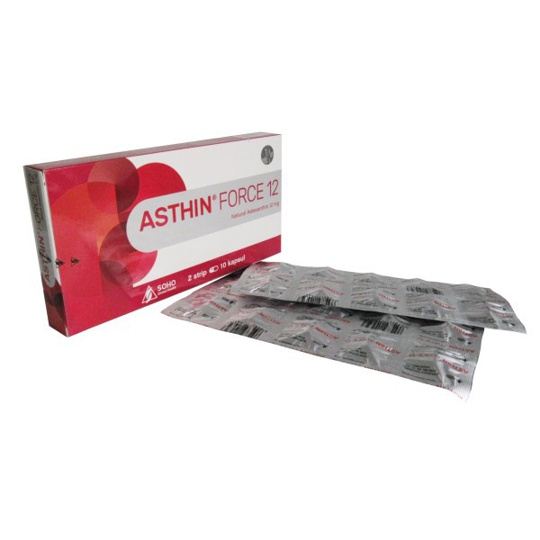 Asthin Force (Antioksidan Astaxanthin) Original 4, 6, 12 mg BPOM Aman