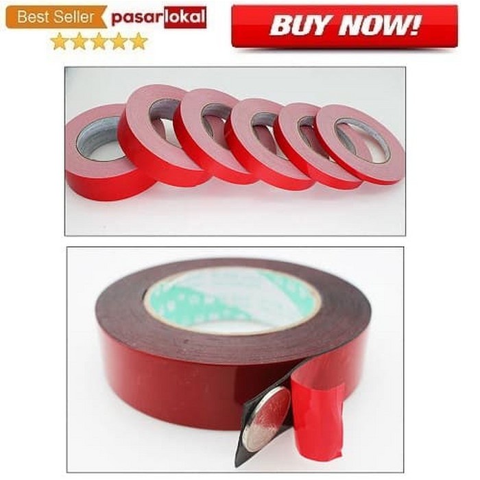 

PL - SXBFT Lakban Double Tape 3M Foam Serba Guna Size 10m x 10mm Red